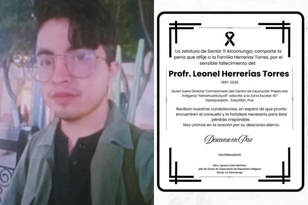 Leonel Herrerías, de 30 años, maestro de la Sierra Negra fue asesinado con arma blanca la noche del lunes dentro de su vivienda