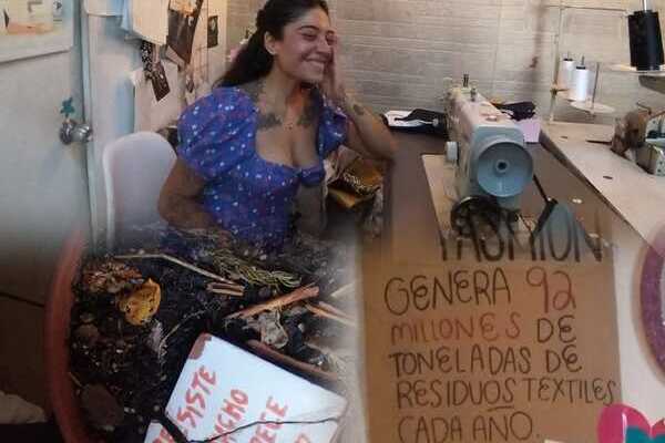 En las manos y en la máquina de Ana Laura Vidal Acuca, los residuos textiles industriales, se convierten en diseños únicos y sostenibles