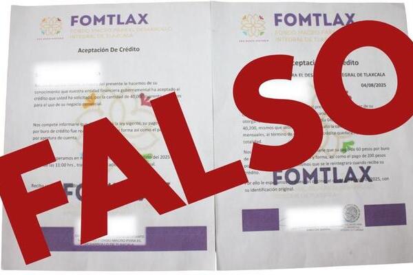 Fomtlax aclaró a emprendedores y productores locales que, en ningún caso, existe personal o gestores autorizados para pre autorizar créditos