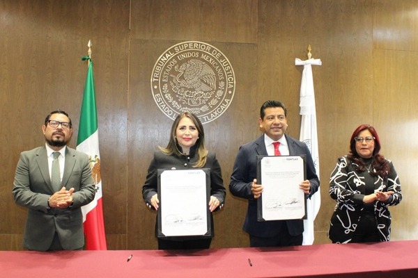 Fomtlax y el Poder Judicial firmaron un convenio para canalizar los conflictos mercantiles, priorizando la mediación y conciliación