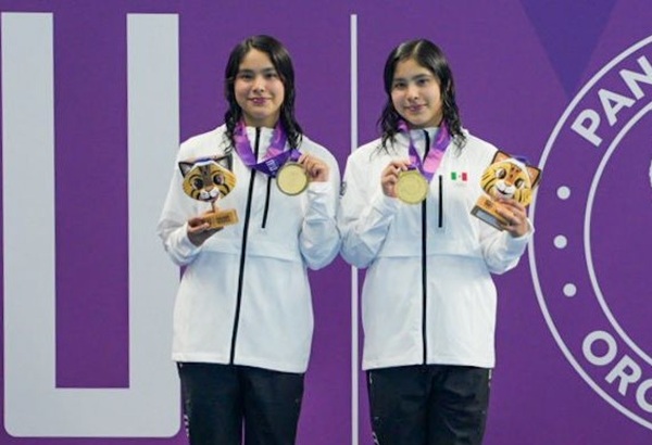 Lía y Mía Cueva conquistan el primer oro para México en los clavados de Asunción