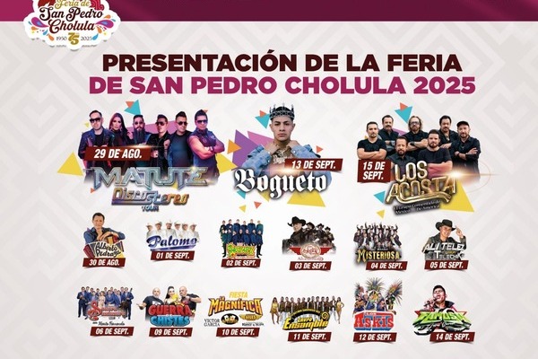 Tonantzin Fernández presentó la Feria de San Pedro Cholula en su edición número 75, destacando que esta no será concesionada