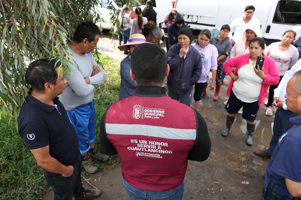 Alcalde Cuautlancingo recorre zonas afectadas de Sanctorum y Chautenco tras intensas lluvias