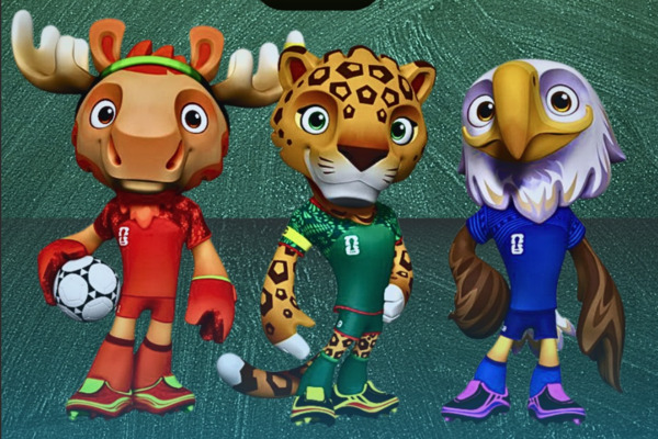 La FIFA presentó a las mascotas representantes de cada uno de los países anfitriones del próximo Mundial, Maple, Zayu y Clutch