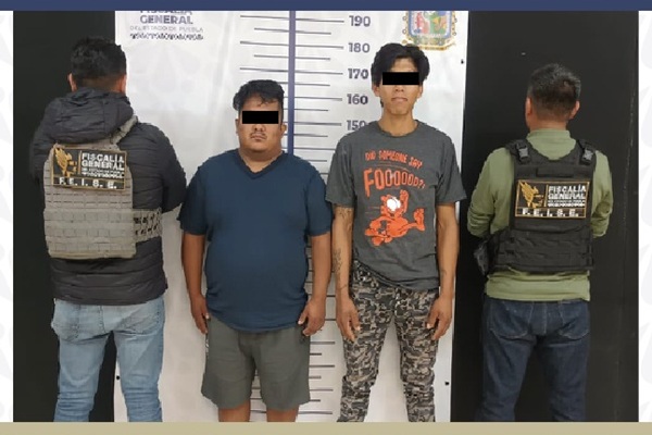 Detuvo la FGE en flagrancia a tres presuntos responsables del secuestro de un joven de 17 años en Huixcolotla