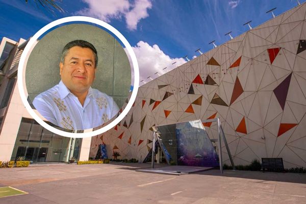 El edil de Juxtlahuaca, Oaxaca, Arsenio Lorenzo Mejía García, fue víctima de un cristalazo a su camioneta durante su visita a la Expo ANAM