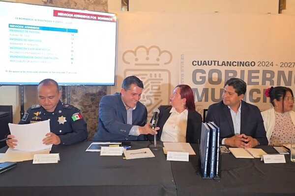 El titular de Seguridad Pública de Cuautlancingo estuvo en la capital poblana para exponer parte de los avances del edil Omar Muñoz Alfaro