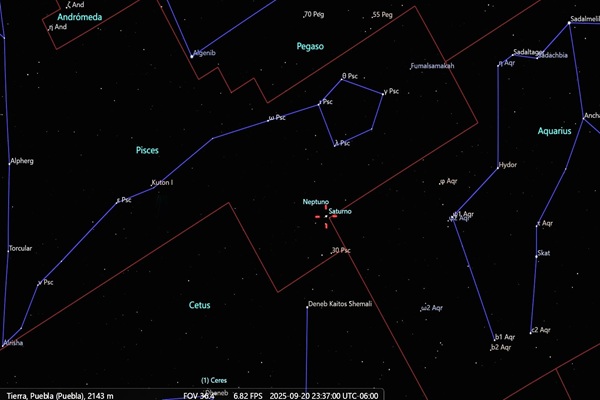 INAOE Eventos astronómicos del mes de septiembre de 2025