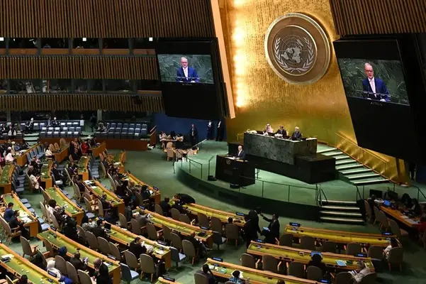 El secretario general de la ONU, António Guterres, recordó que la creación del Estado palestino "es un derecho, no una recompensa"