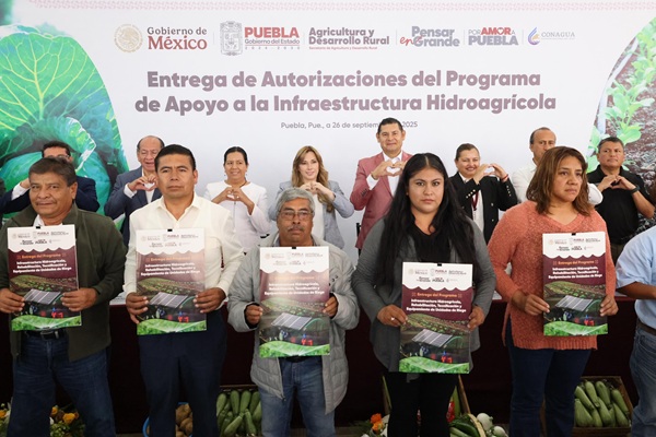Puebla invierte 73.1 millones de pesos para modernizar el riego y garantizar agua para el campo