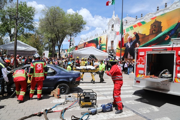 Tlaxcala participa en el segundo simulacro nacional 2025