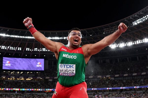 Uziel Muñoz consiguió una marca de 21.97 metros con lo que culminó la competencia por detrás del estadounidense Ryan Crouser