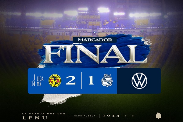 América derrota a Puebla con gol en el último minuto