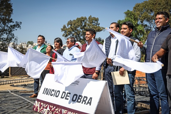 Arranca Omar Muñoz construcción de Subcomandancia de Policía de San Lorenzo Almecatla