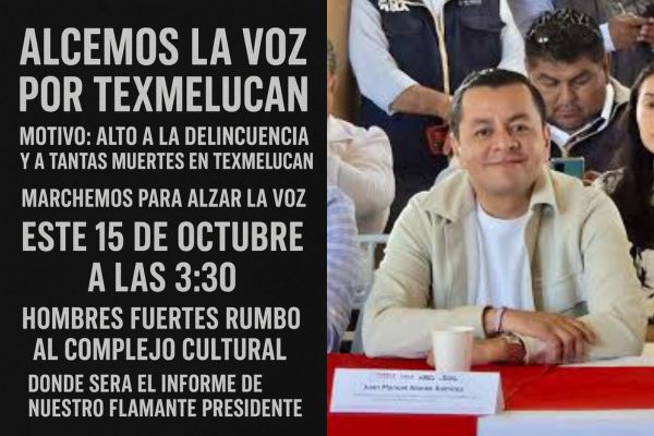 Llamaron a ciudadanos a sumarse a esta movilización contra la inseguridad, que presuntamente dirigen comerciantes de Texmelucan