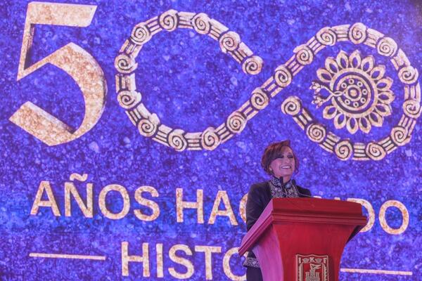 La gobernadora de Tlaxcala, Lorena Cuéllar Cisneros, reafirmó el legado histórico de la entidad como raíz de México