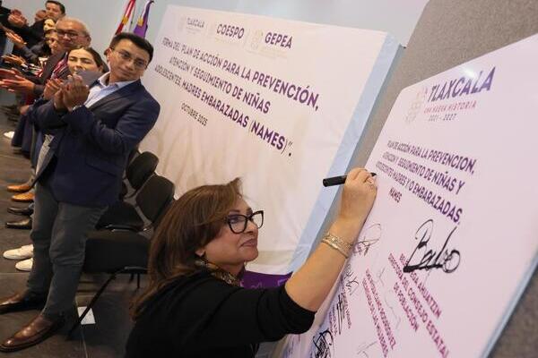 La mandataria de Tlaxcala reiteró que cada embarazo infantil y adolescente representa una historia de sufrimiento, de dolor y de impotencia