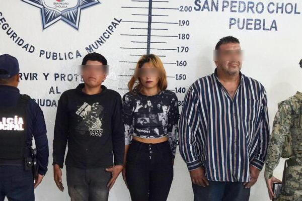SSC Cholula logró la captura de Primo “N”., Carlos “N”. y Margarita “N.”, responsables del delito de desmantelamiento de vehículo robado