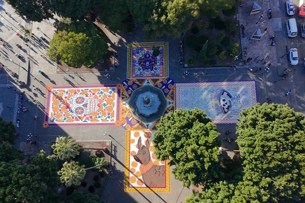 Invita Pepe Chedraui a disfrutar del tapete monumental y ofrenda del Palacio Municipal