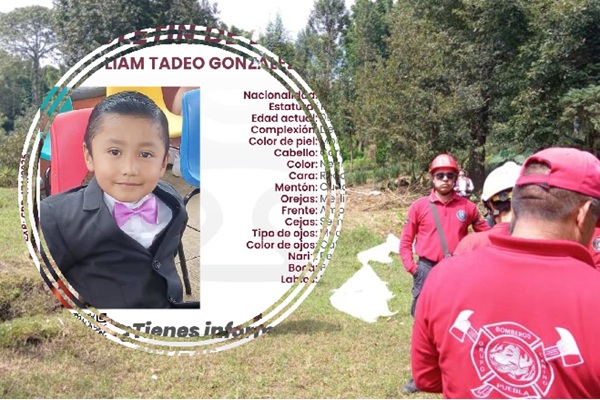 Lluvias en Puebla Se cumplen 17 días de la desaparición de Liam Tadeo; brigadas lo buscan por aire, tierra, en ríos y presa