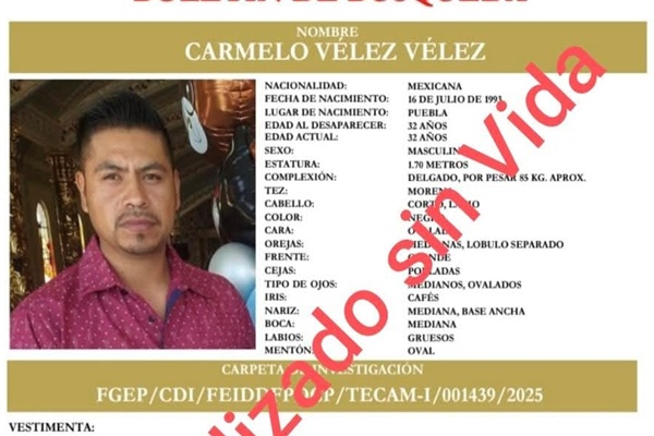 Mototaxista reportado como desaparecido en Tepeaca y es hallan muerto en Amozoc