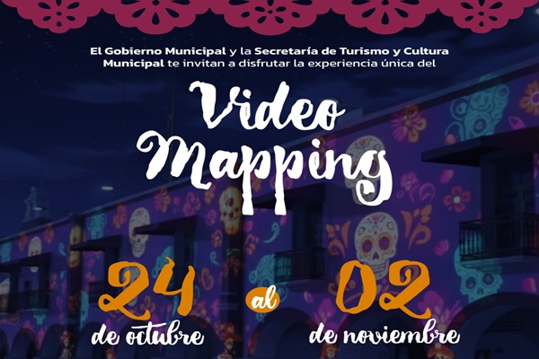Proyectaran video mapping, sobre Palacio de Huejotzingo por el Festival Camino de las Almas 2025