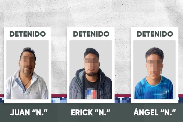 SSC Puebla detiene a tres hombres por robo a comercio con violencia en San Sebastián de Aparicio
