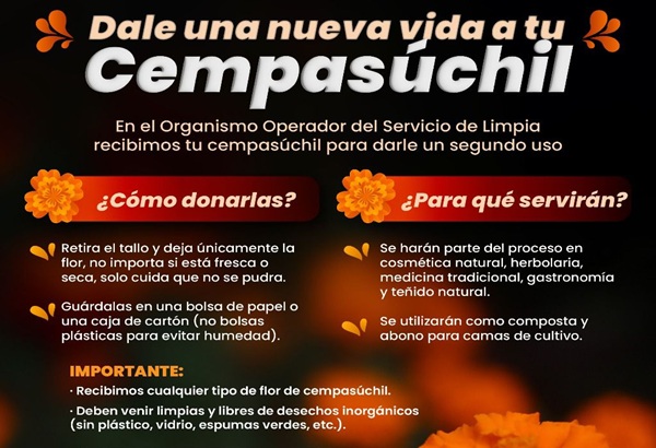 Abre Ayuntamiento de Puebla centro de acopio para aprovechamiento de flor de cempasúchil