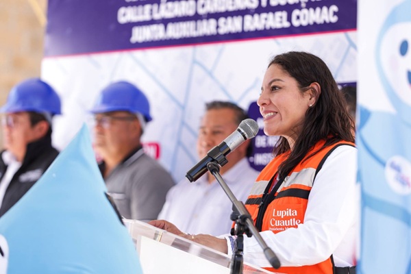 Avanza Lupita Cuautle infraestructura hidráulica para familias de San Rafael Comac
