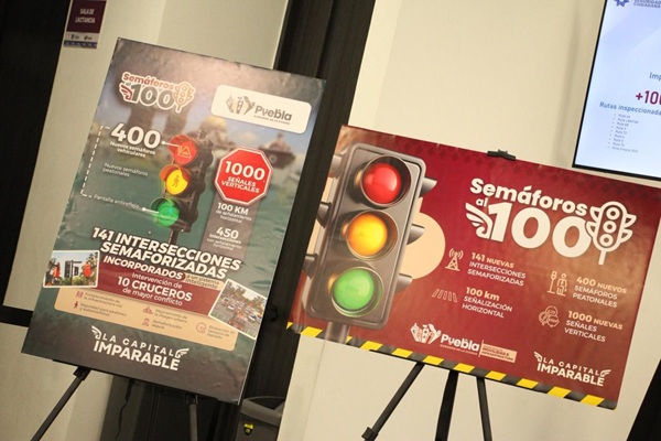 Ayuntamiento de Puebla pone en marcha “Semáforos al 100”; invertirá 220 mdp para modernizar 800