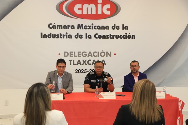 Colaboran SSC y CMIC Tlaxcala en materia de seguridad para empresas constructoras