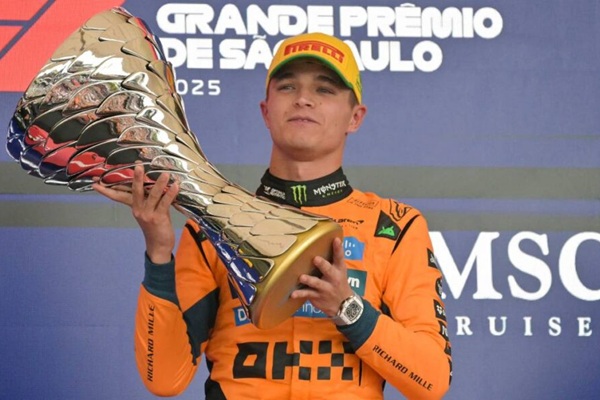 Con victoria en Brasil, Norris consolida su liderato; Verstappen salva el podio