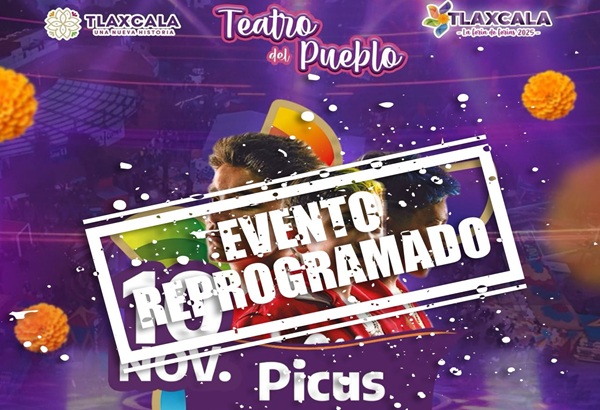 Concierto de “Picus” en “Tlaxcala, la Feria de Ferias 2025” se pospone por frente frío número 13