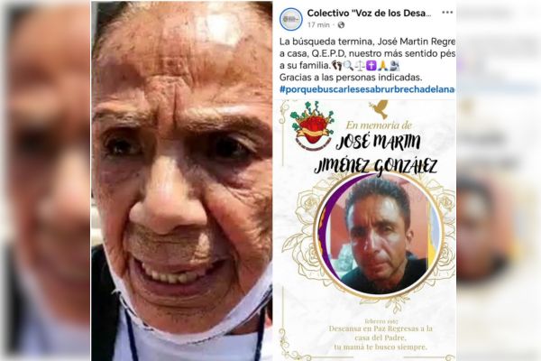 Fue este viernes cuando Minerva fue citada por la Fiscalía General del Estado de Puebla para identificar los restos de su hijo José Martín