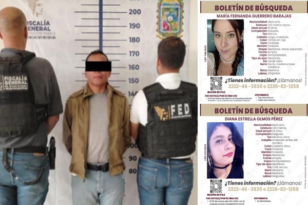 FGE Puebla detiene a un hombre relacionado con la desaparición de María Fernanda y Diana Estrella en marzo de 2024