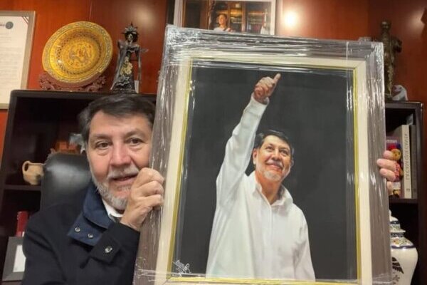 El retrato al óleo del morenista Gerardo Noroña será llevado a la Galería de Presidentes de la Antigua Casona de Xicoténcatl