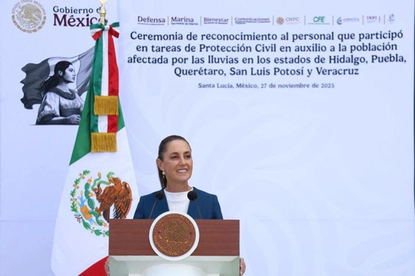 Gracias por sostener a la patria en los momentos más duros Claudia Sheinbaum reconoce a personal que atendió al pueblo de México tras las lluvias intensas