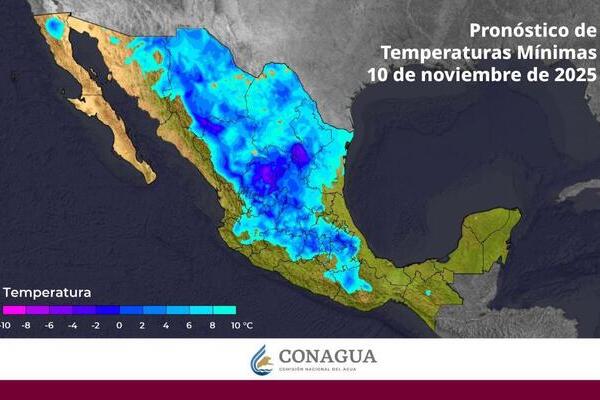 El Frente Frío número 13 se extiende sobre gran parte del país, acompañado de una vaguada polar y un canal de baja presión