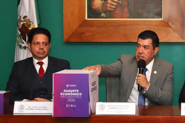 Con la presentación formal del Paquete Económico 2026 al Congreso de Tlaxcala, la gobernadora da cumplimiento al mandato constitucional