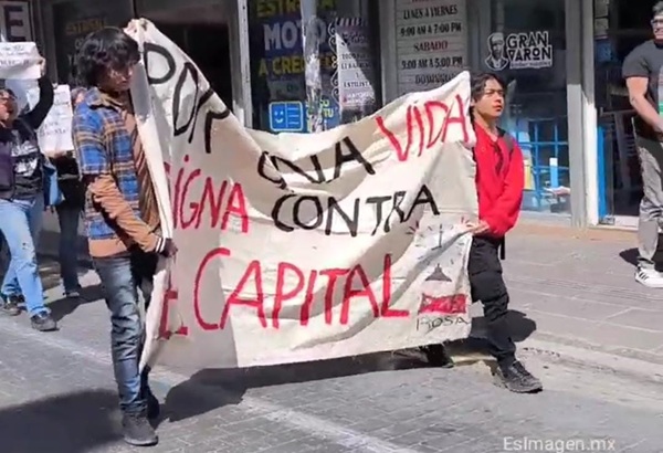 Jóvenes de Puebla se suman a movilización del Frente Nacional para reducir jornada laboral a 40 horas
