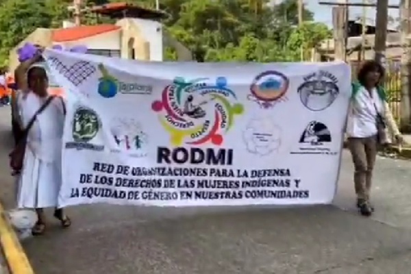 Realizan movilización en Cuetzalan contra la violencia machista y la desigualdad de género