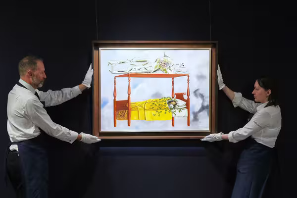 El autorretrato surrealista El Sueño (La cama), de la pintora mexicana Frida Kahlo, se subastará este jueves en Sotheby’s en Nueva York