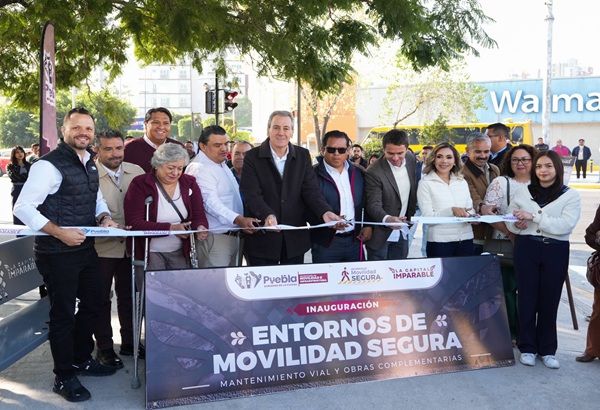 Con programa Entornos de Movilidad Segura se modernizan 10 intersecciones con más siniestros viales en la ciudad de Puebla