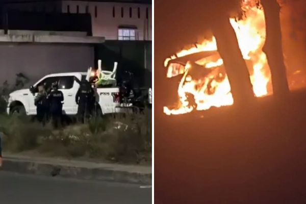 Los responsables se dieron a la fuga a bordo de una camioneta, a la que metros más adelante le prendieron fuego en San Sebastián Aparicio