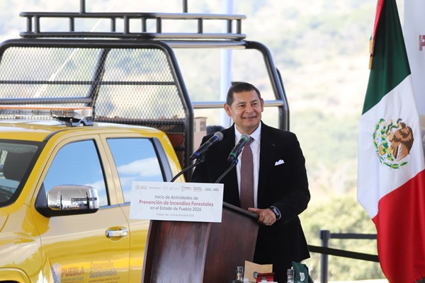 Gobierno de Puebla inicia trabajos de prevención de Incendios Forestales en el Estado 2026