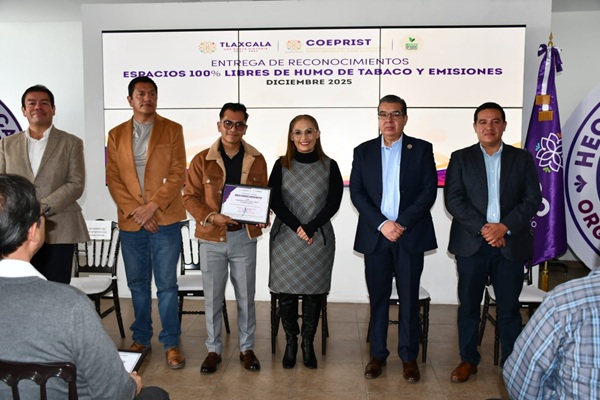 Tlaxcala certifica 16 parques públicos como espacios 100% libres de humo de tabaco y emisiones