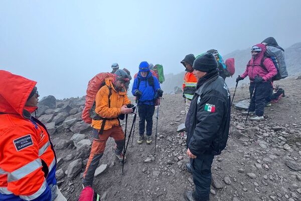 Los alpinistas de Guatemala perdieron el rumbo debido a las inclemencias del clima por a la entrada del frente frío 19, el domingo 7