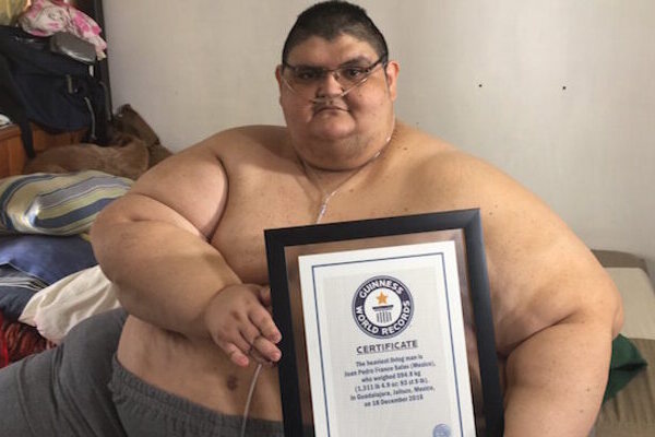 Juan Pedro Franco, quien llegó a ser reconocido como el hombre más obeso del mundo, murió el pasado 24 de diciembre a los 41 años de edad