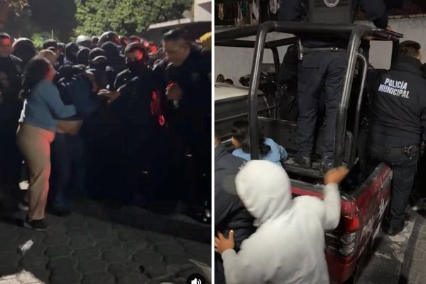 Elementos de la Policía Municipal de Tehuacán intervinieron para rescatar al individuo y aplicar el protocolo contra linchamiento