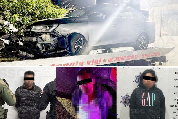 Elementos de la SSC de Tlaxcala y policías municipales de Apizaco y Xaloztoc lograron la detención los responsables del robo de vehículo